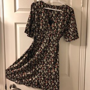 Women’s floral peasant style dress, size medium